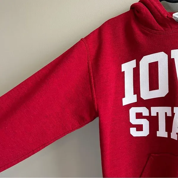 ✨ Gildan Red Iowa State‎ University Hoodie Small - Image 5