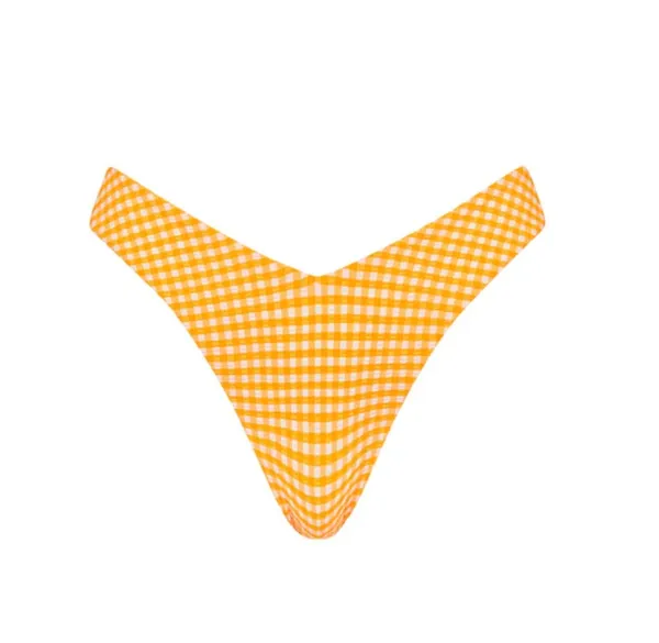 Kulani Kinis Decorative Ditzy Underwire Bikini Top and Y Cheeky Bikini Bottom - Orange Cream - Image 3