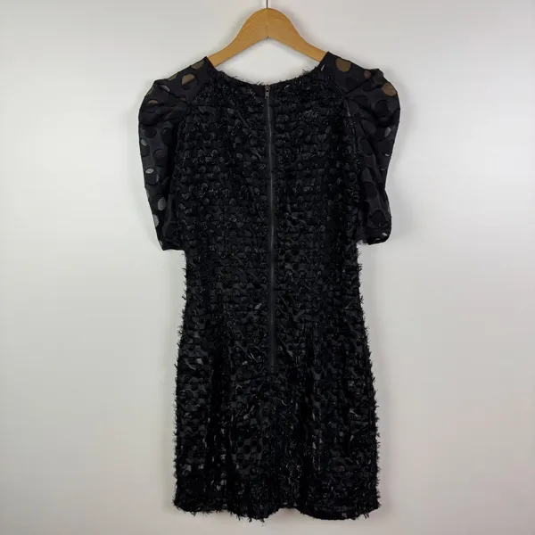NWT W118 by Walter Baker Prya Dress Size XS Black‎ Polka Dot Puff Sleeve Party - Image 4