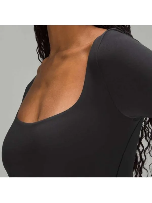 Lululemon Wundermost Ultra-Soft Nulu Square-Neck Long-Sleeve Bodysuit - Image 3