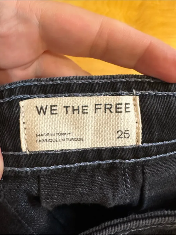 We the Free Black Pleated Denim Mini Skirt Size 25 New - Image 4