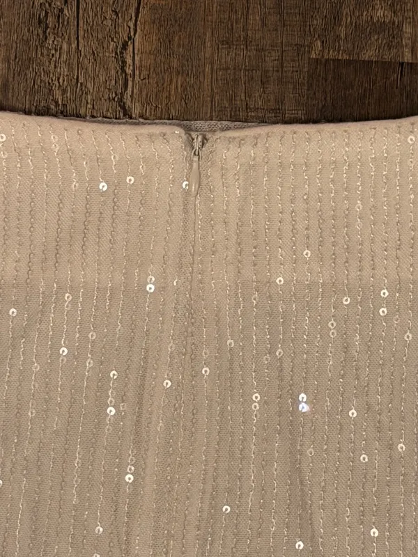 Flora Bea Sequin Mini Skirt in White Size M - Image 6