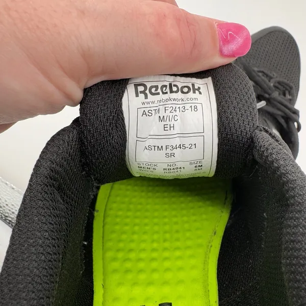 Reebok Sublite Cushion Work Alloy Toe‎ Shoes M 6 W 8 Workwear Slip Resistant - Image 6