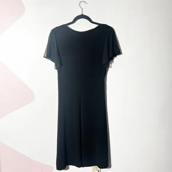 Onyx Nite Vtg Y2k Babydoll Dress Women's 10 Black Mesh Whimsigoth Goth - Image 2