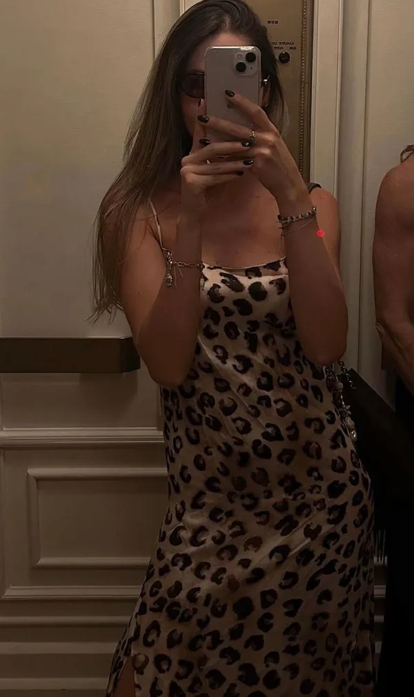 Zara maxi dress Satin animal print leopard cheetah flowy casual summer - Image 7