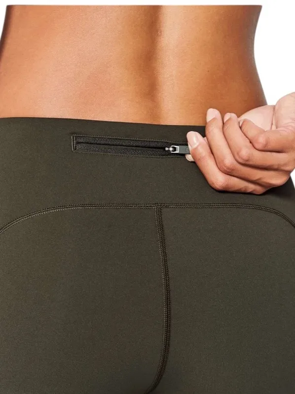 Lululemon Speed Up Crop Atletic Legging 21” Dark Olive Size 8 - Image 9