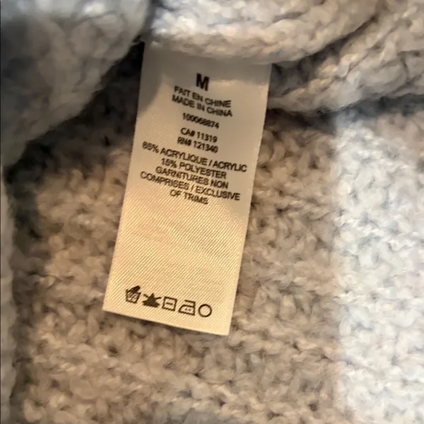 Garage Blue/Grey Cropped Half-Zip Sweater - Image 4