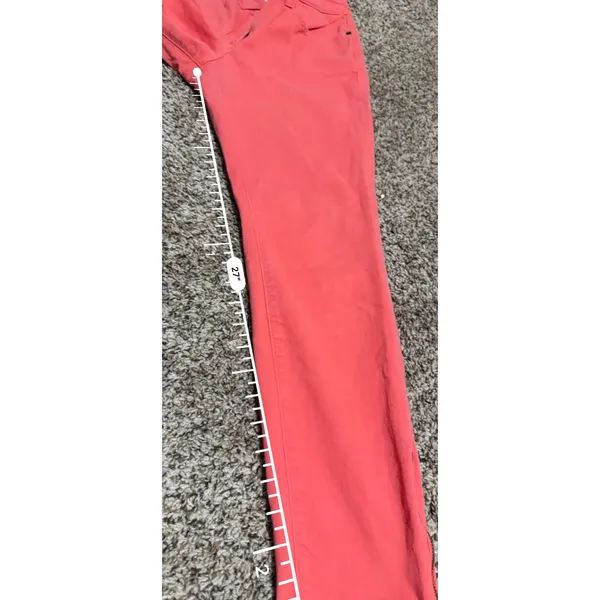 Boden Womens Coral Pink Slim Ankle Zip Pants Size US 8R WC145 Mid Rise Cotton - Image 9