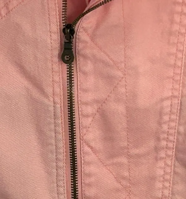 Sanctuary Motto Coral Pink Denim Jacket Size L - Image 12