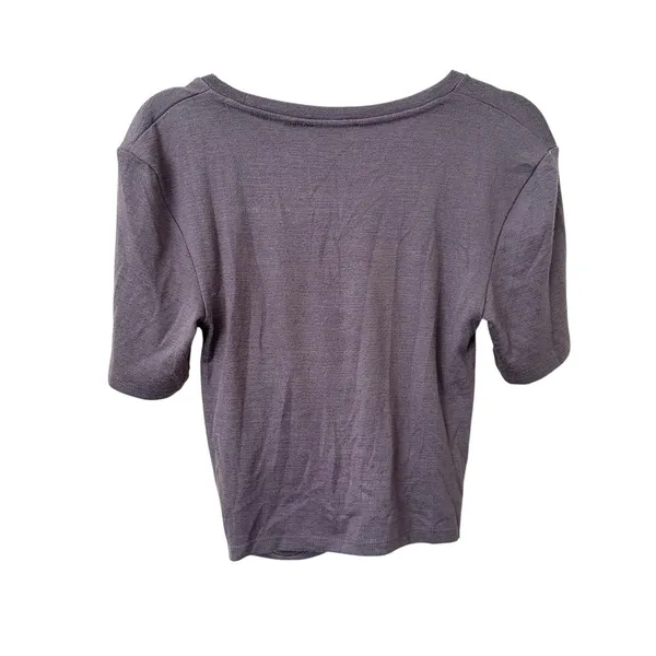 ARITZIA Wilfred Free Twist Front Top Gray‎ Medium - Image 3