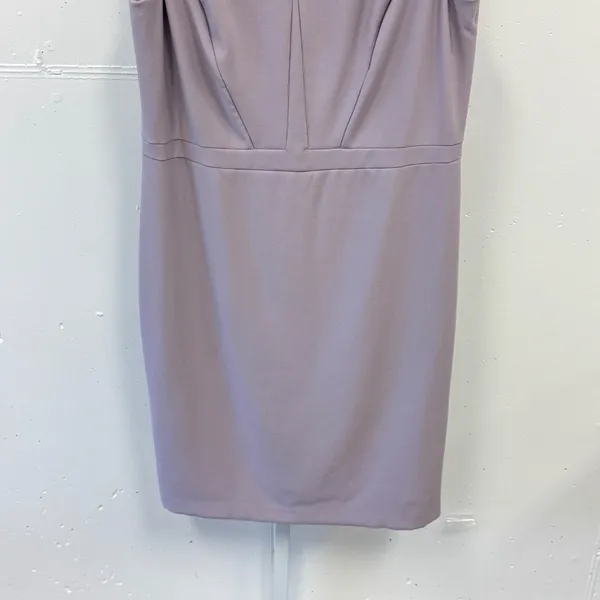 White House Black Market Lavender V-Neck Sheath Dress Size 16 Sleeveless Stretch - Image 4