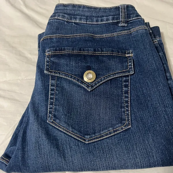 Cache Dark Blue Flare Jeans - Image 2
