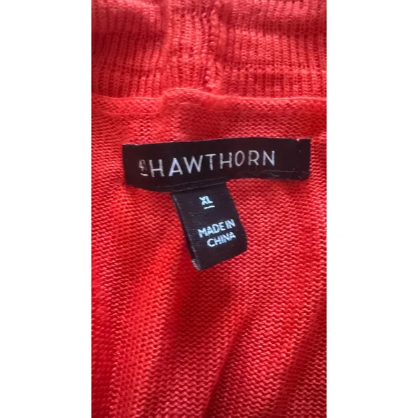 Hawthorn Red/Orange‎ Open Front Cardigan Sweater Womens XL Viscose Lightweight - Image 2