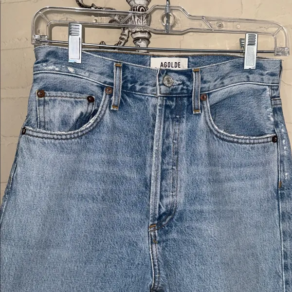 AGOLDE jeans 90’s pinch waist organic cotton distressed button fly - Image 2