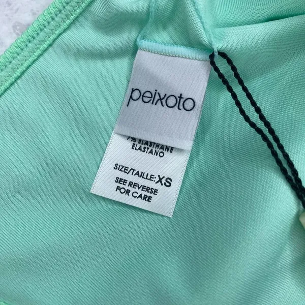 Peixoto Tinga Triangle Cheeky Bikini Bottom Thin Side Straps Mint Rib XS - Image 8