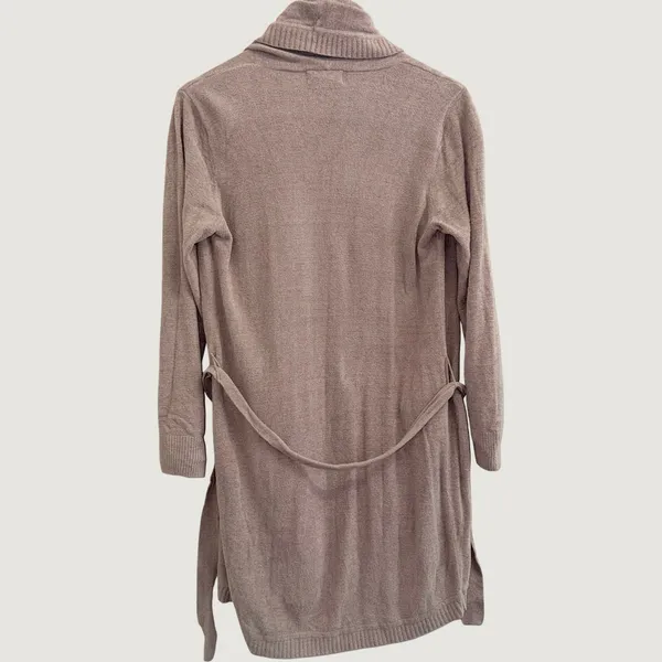 Barefoot Dreams CozyChic Ultra Lite Belted Cardigan Robe Taupe Size Small- Soft - Image 2