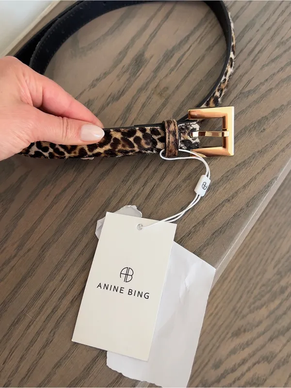 Anine Bing Nicola Link Belt in Leopard NWT - Image 3