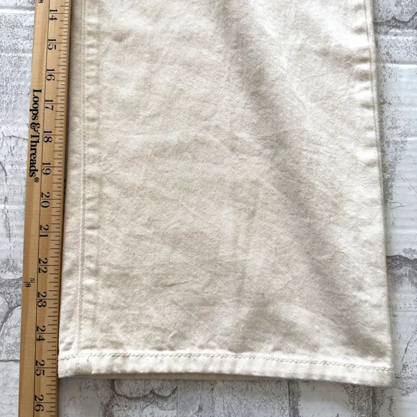 Sam Edelman Codie High Rise Wide Leg Ankle Pants Undyed Natural Cotton NWT Sz 28 - Image 8