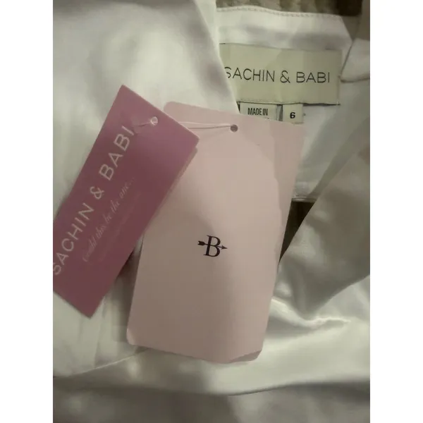 BHLDN Sachin‎ & Babi Sierra Satin Midi Dress Ivory Size 6 NWT Retail $250 - Image 4