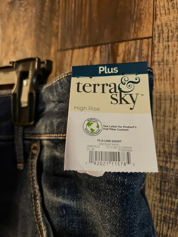 Terra & Sky NWT women plus size 20W blue jeans high Rise - Image 5