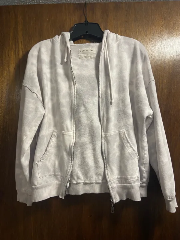 Aeropostale Gray Zip Up Hoodie - Image 4