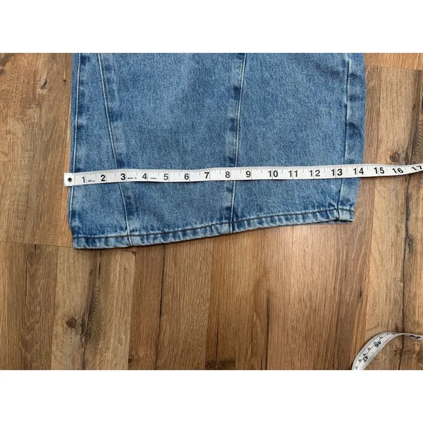 Listicle Wide Leg Jeans NWT L High Rise Denim Trendy‎ Cropped Raw Hem - Image 8