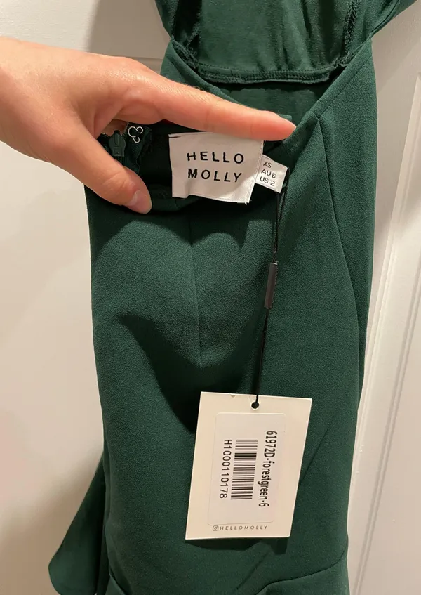 Hello Molly Green Ruffle Dress - Image 3