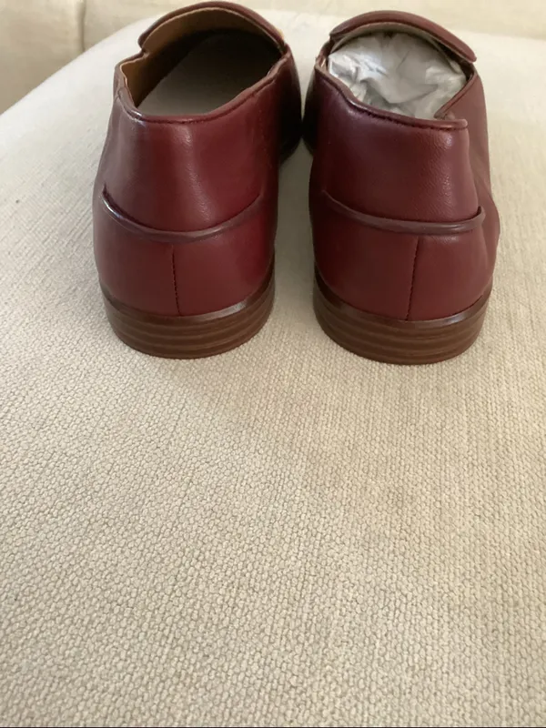 Franco Sarto L-Mirabelle Loafers/Moc Shoes, Bordo Red Leather, Size 10, NWT - Image 8