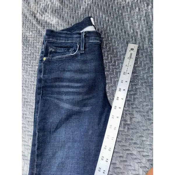 FRAME Le Skinny de Jeanne‎ Jeans Dark Wash Raw Hem Denim Size 28 - Image 10
