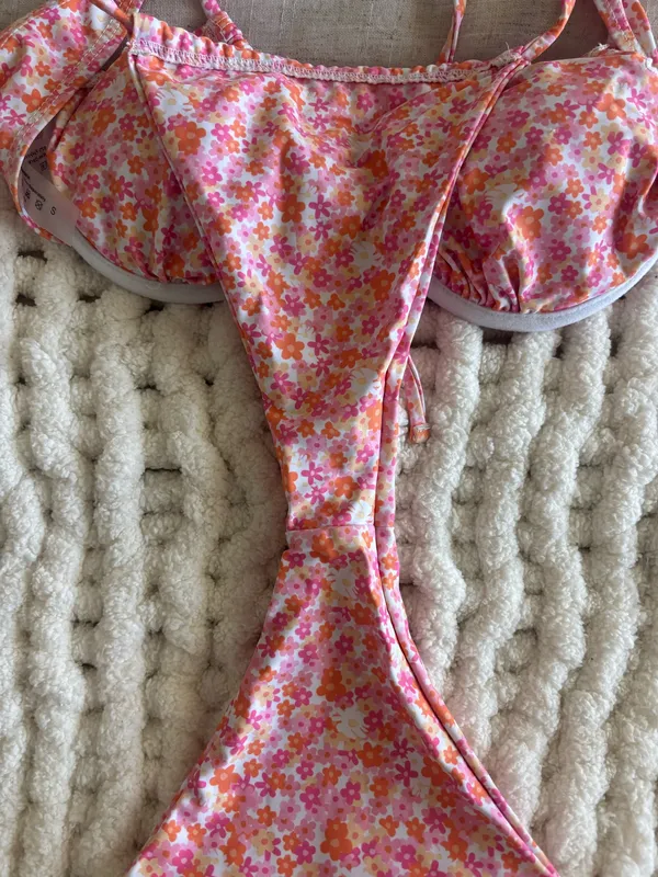 pink/orange womens bikini set Pink - Image 4