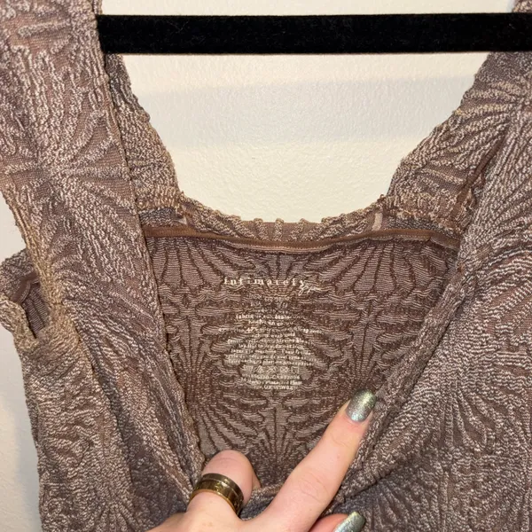 Free People Textured Beige Crop Top - Image 2