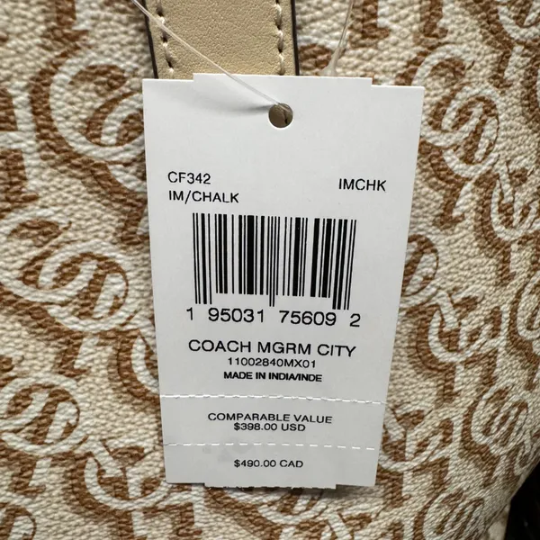 Coach City Tote Coach Monogram Print Style: CF342 - Image 2