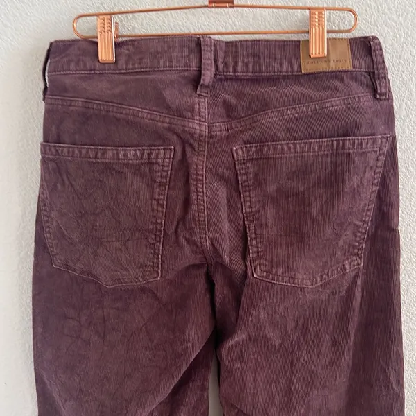 American Eagle 90s Straight Ribbed Corduroy Pants Purple Hue Fall Academia 4 - Image 8