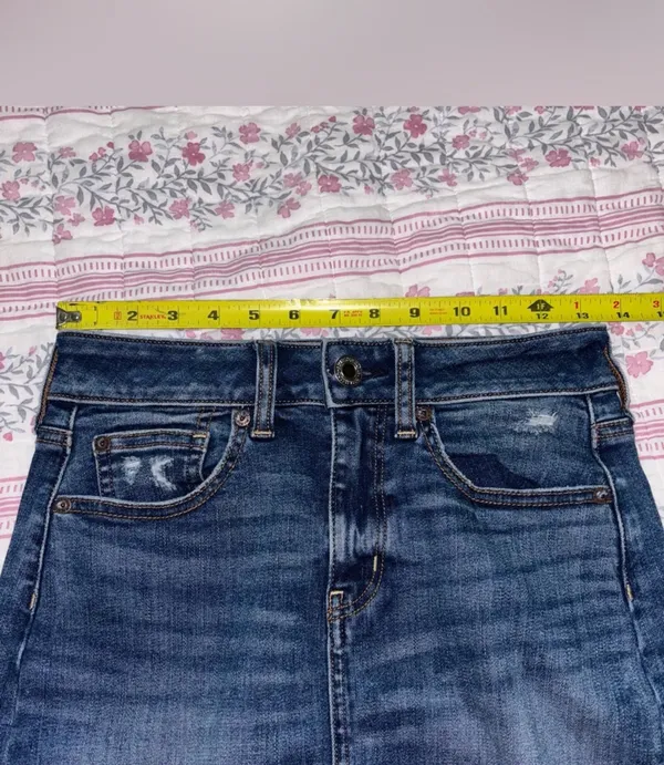 American Eagle Outfitters Denim Distressed Skirt - Image 9