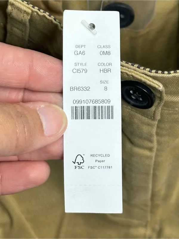 J.Crew Pleated Heritage Chino Shorts Women’s 8 Khaki 3” Inseam Stretch NWT - Image 11