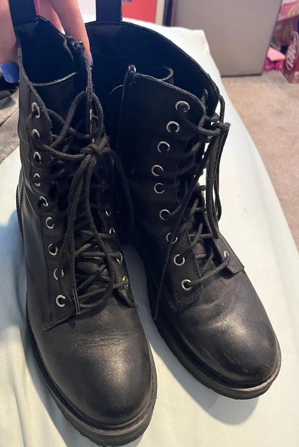 Black Combat Boots - Image 2
