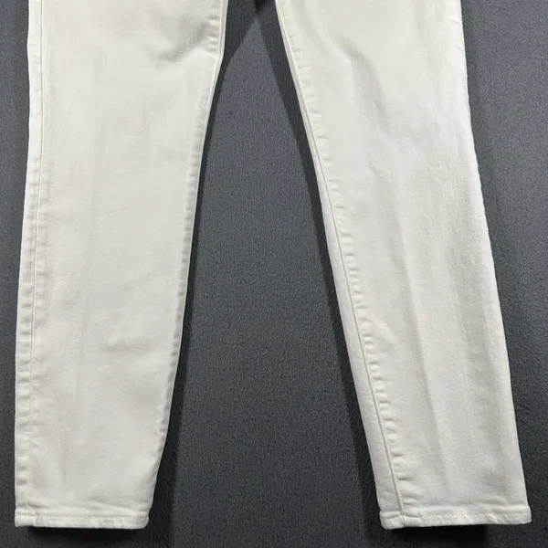 Abercrombie Fitch Simone High Rise Super Skinny Jeans Womens 10 White 30 Stretch - Image 2