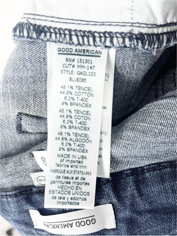 GOOD AMERICAN Good Legs Medium Wash Five Pockets Denim Jeans 26 Casual Neutral - Image 10