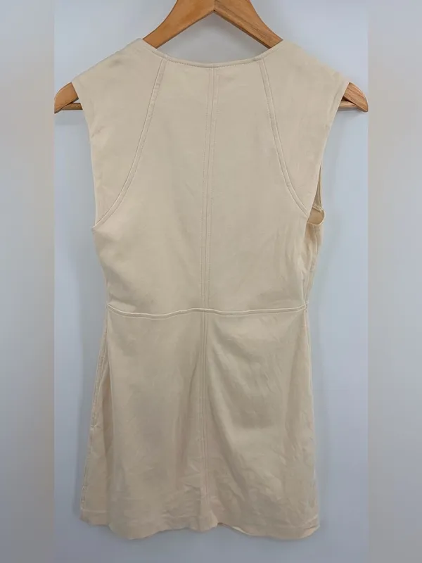 Everlane 90’s scoop neck cotton cream mini dress women’s S nautical minimalist - Image 4