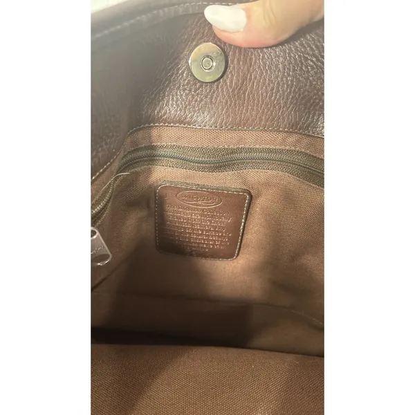 Brighton Handbag‎ Brown Embossed Alligator & Leather Braided Handles Charm - Image 5