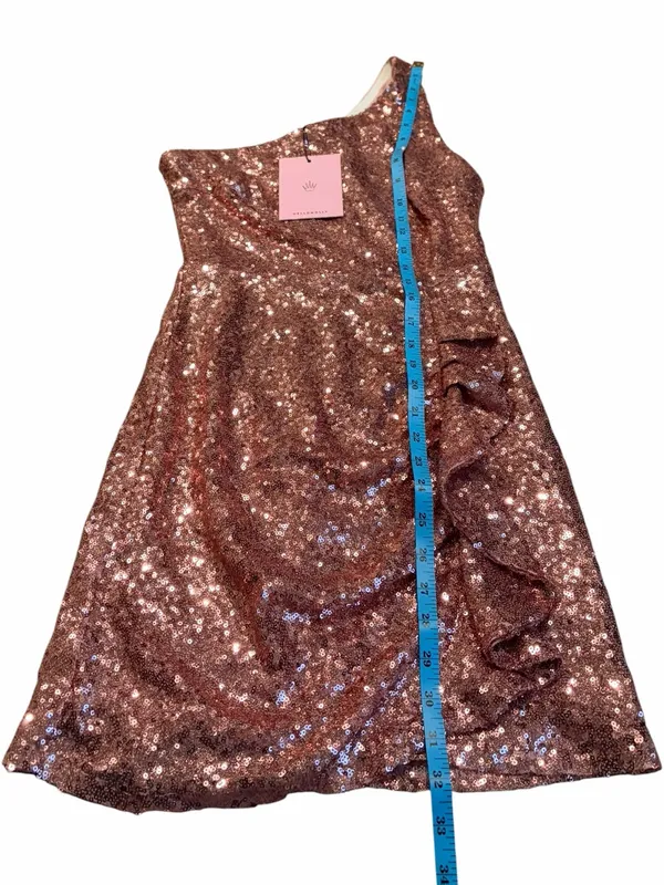 HELLO MOLLY pink sequin one shoulder dress nwt - Image 2
