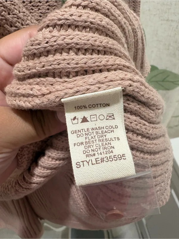Hem & Thread Long Open Knit Cardigan - Taupe - Image 3