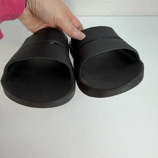 Oofos OOahh Slides Size 42 Men 9 Women 11 Recovery Comfort Lightweight‎ Black - Image 7