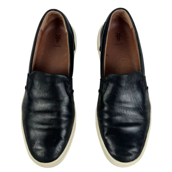 Frye Women's Ivy Black Leather Slip On Sneakers Casual‎ Shoes Size 6.5 - Image 2
