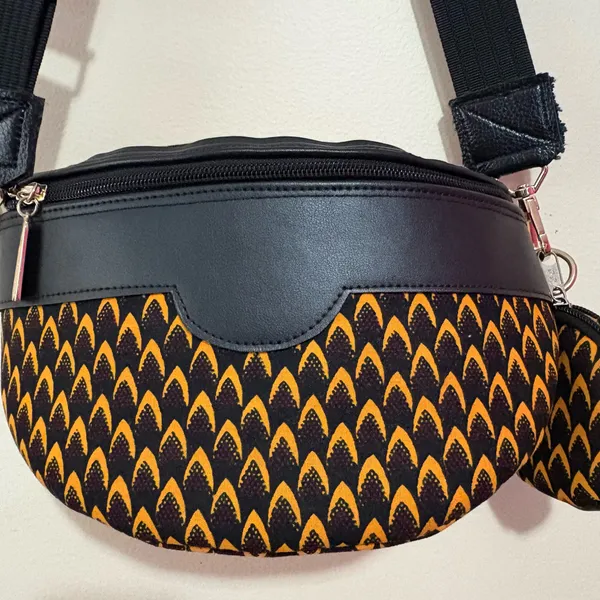 African Crossbody Bag Gold - Image 2