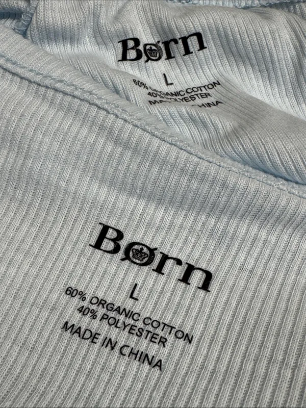 BORN Shortie Pajamas L Country Air Blue NWT - Image 4