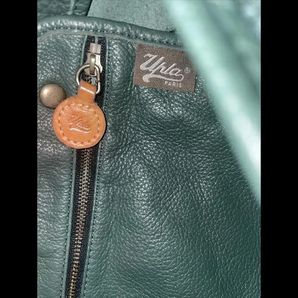 Urla Paris Green Pebble Leather Crossbody‎ Slouchy bag - Image 6