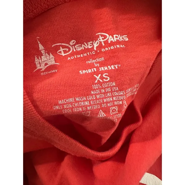 Disney Parks Walt‎ Disney World Spirit Jersey Red Est 1971 Puff Print XS - Image 4