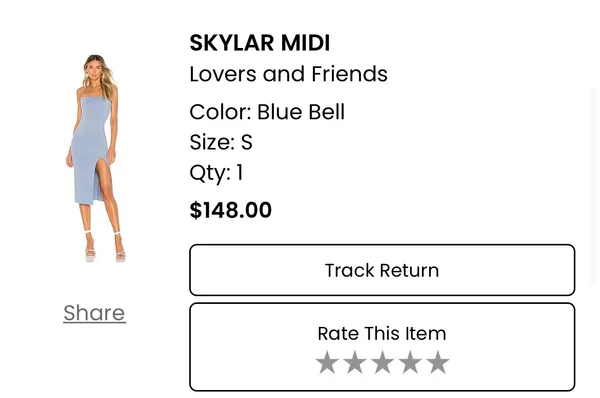 Blue Bodycon Midi Dress - Image 4