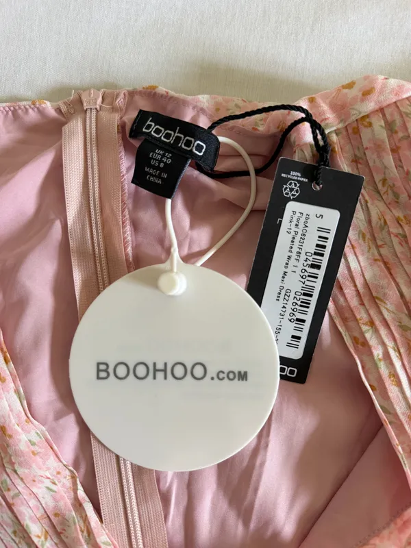 Boohoo Dress Maxi Floral Pink - Image 4